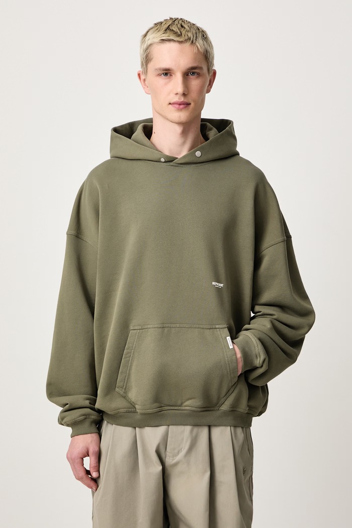 Represent Bluza z kapturem bawełniana męska zielony OCM4128.36