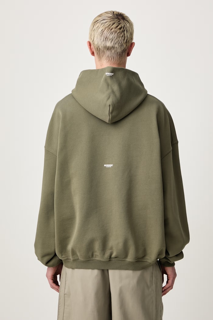 Odzież Represent Bluza z kapturem bawełniana męska OCM4128.36 zielony