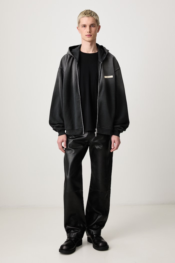 Represent Bluza rozpinana z kapturem bawełniana męska MLM101160.04 szary AW26