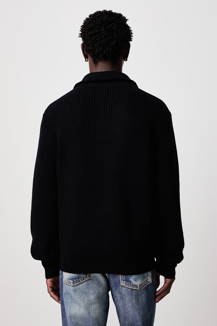Odzież A.P.C. DANIEL półgolf wełniany męski WVAXU.H23505 granatowy