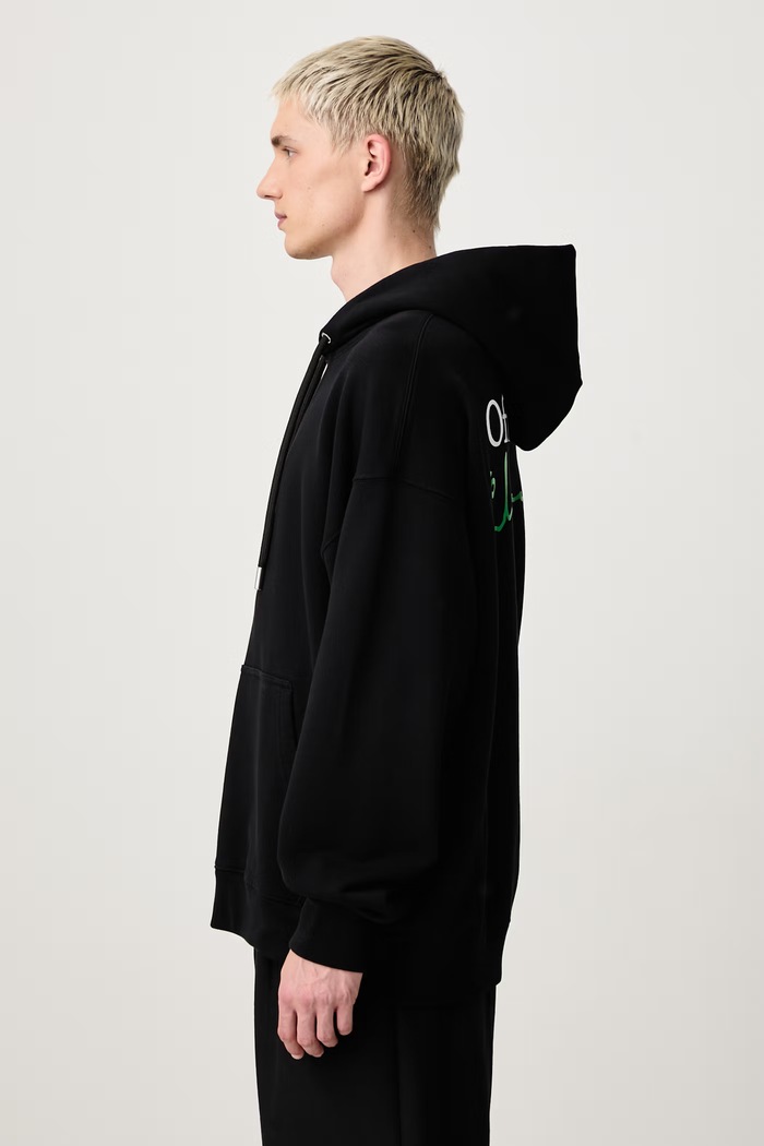 League Skate кофта с капюшоном из хлопка для мужчин Off-White 44MBB085W26F004001 чёрный