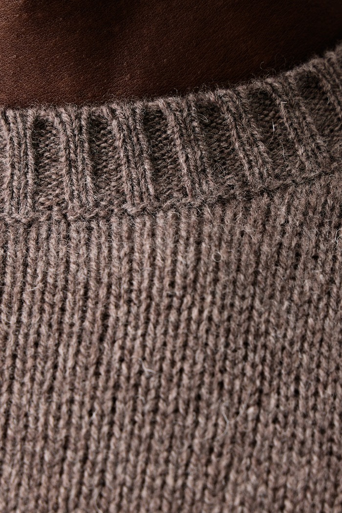 Sweter męski wełniany MC2 Saint Barth brązowy RAD0001