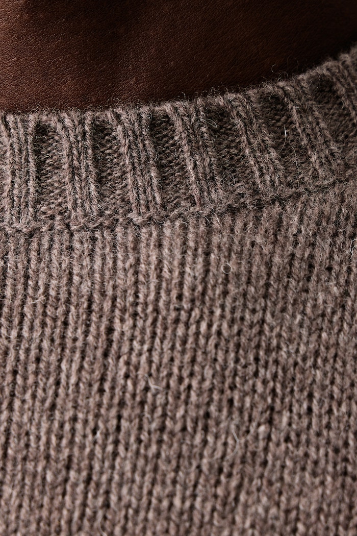Sweter męski wełniany MC2 Saint Barth brązowy RAD0001