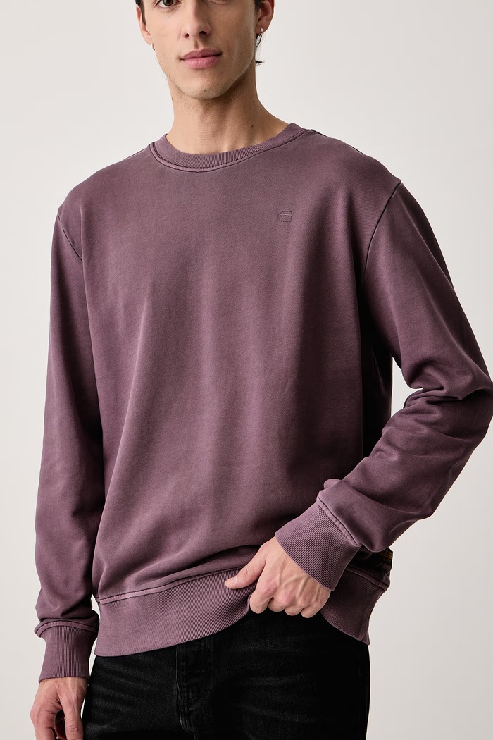 Bluza męska bawełniana Logo r sw G-Star D29529.E776 fioletowy
