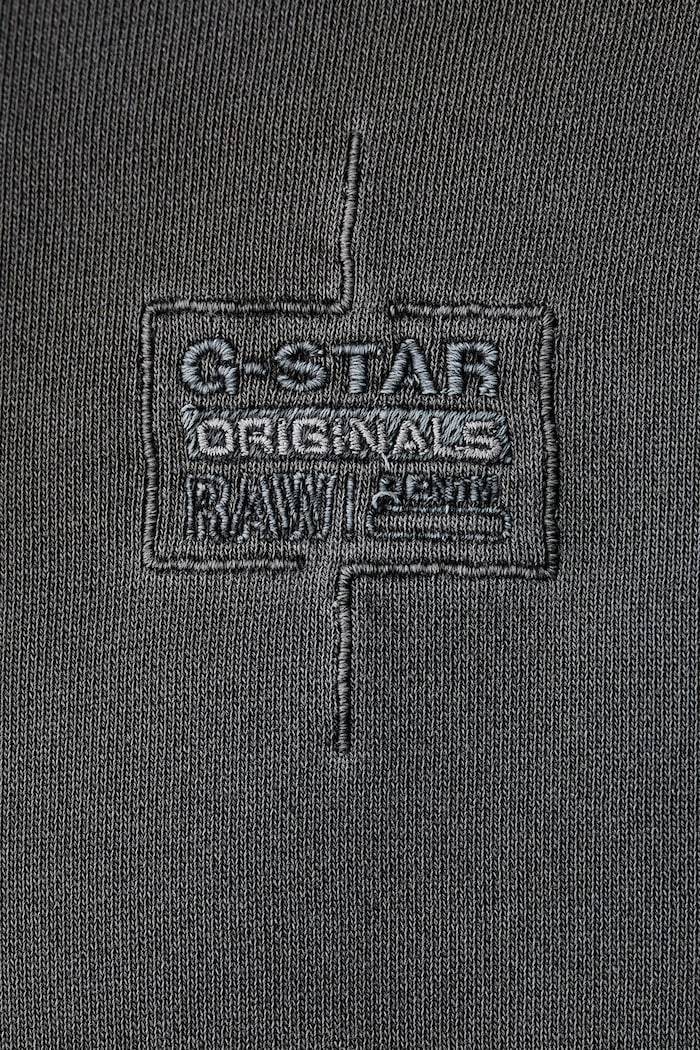 Bluza męska bawełniana Logo overdyed hooded G-Star szary D29066.E453