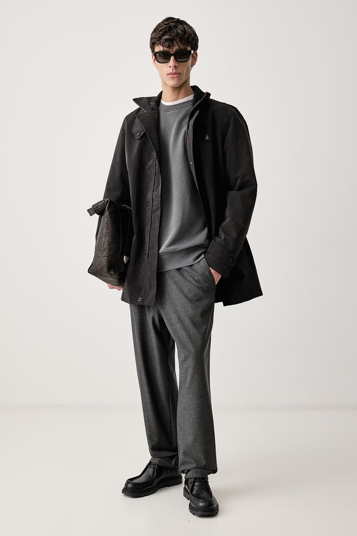 G-Star Bluza męska bawełniana Logo overdyed r D28802.E453 szary AW26