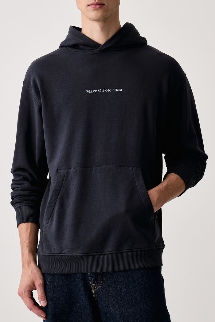 Bluza z kapturem męska bawełniana Marc O'Polo 5000007848 granatowy