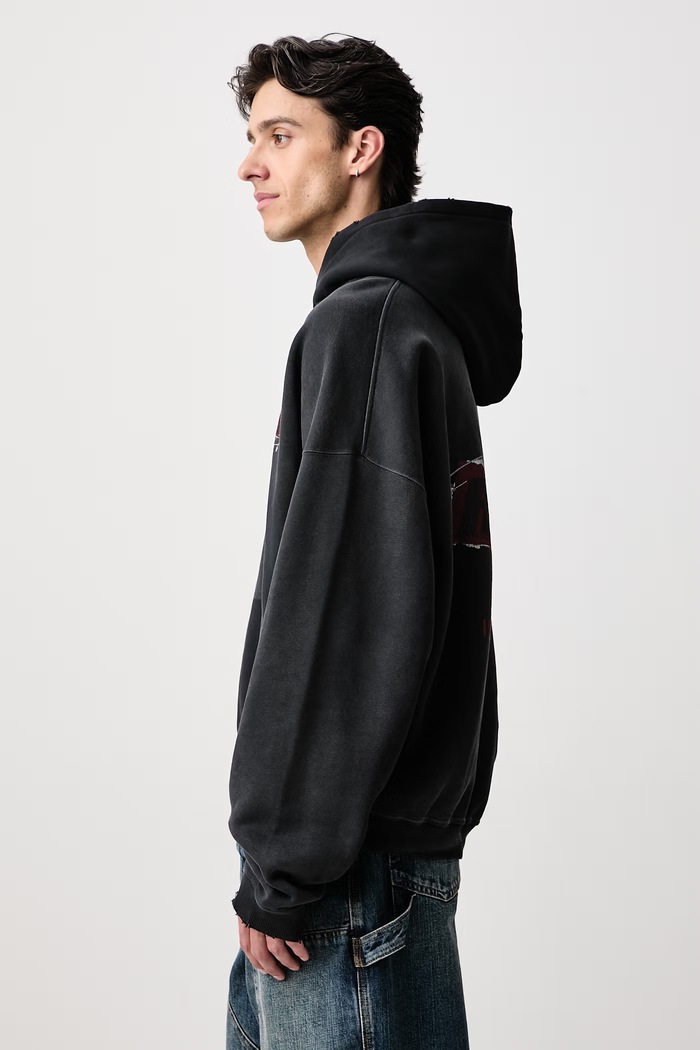Bluza z kapturem bawełniana męska Represent MLM101070 czarny