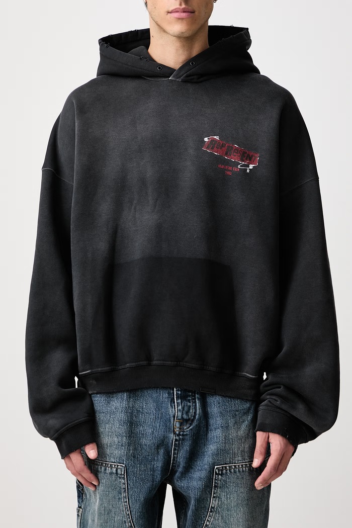 Bluza z kapturem bawełniana męska Represent czarny MLM101070