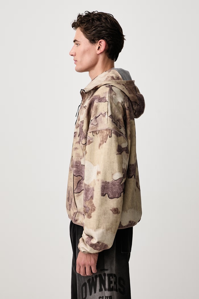 Bluza z kapturem bawełniana męska Represent MLM100997 beżowy