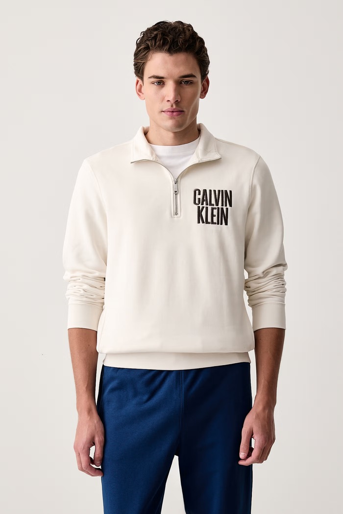 Calvin Klein Jeans Bluza męska z bawełną beżowy LV04RH250G