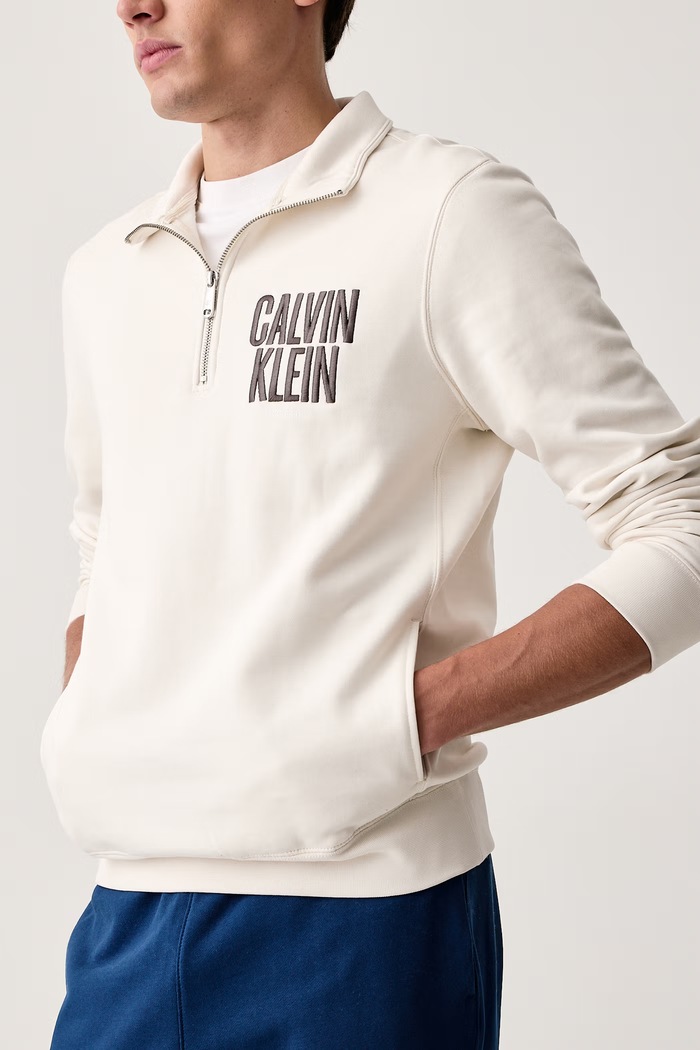 Bluza męska z bawełną Calvin Klein Jeans LV04RH250G beżowy