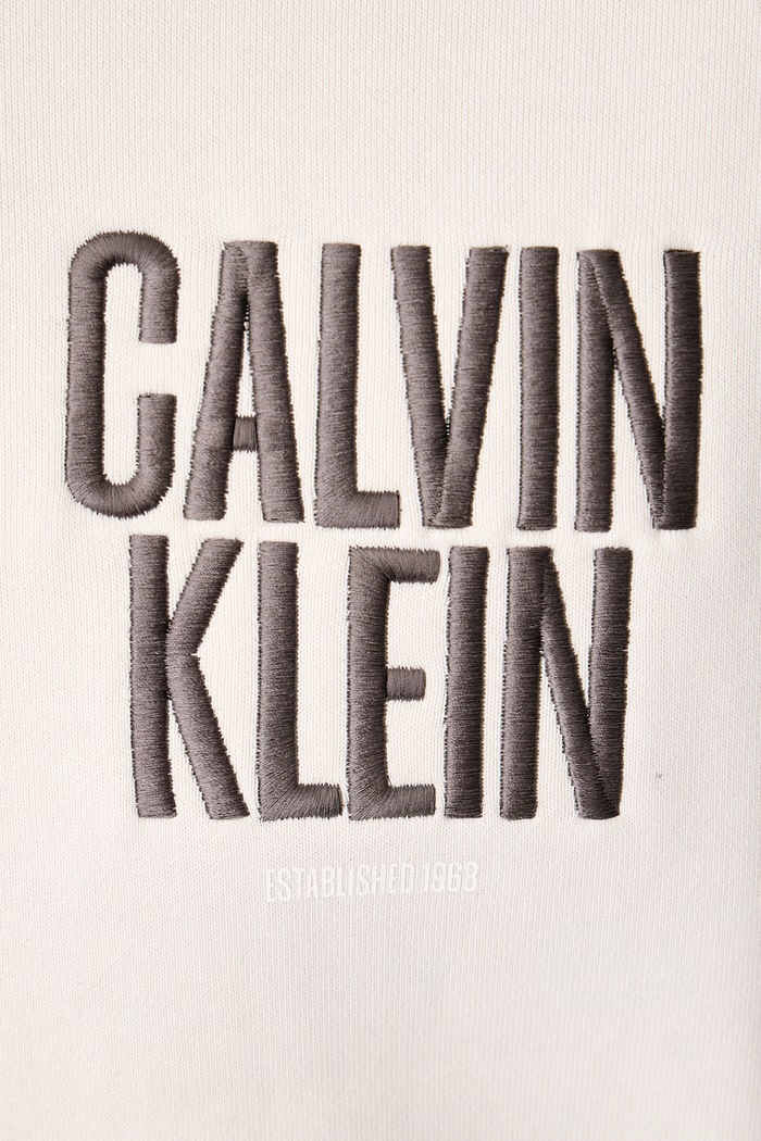 Bluza z kapturem męska z bawełną Calvin Klein Jeans beżowy LV04RH247G