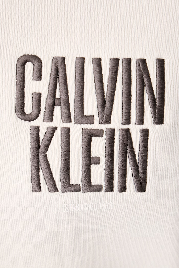 Bluza z kapturem męska z bawełną Calvin Klein Jeans beżowy LV04RH247G