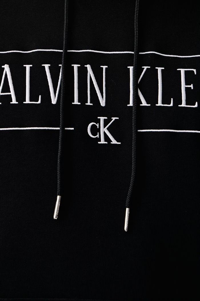 Bluza z kapturem męska z bawełną Calvin Klein Jeans czarny LV04RH238G