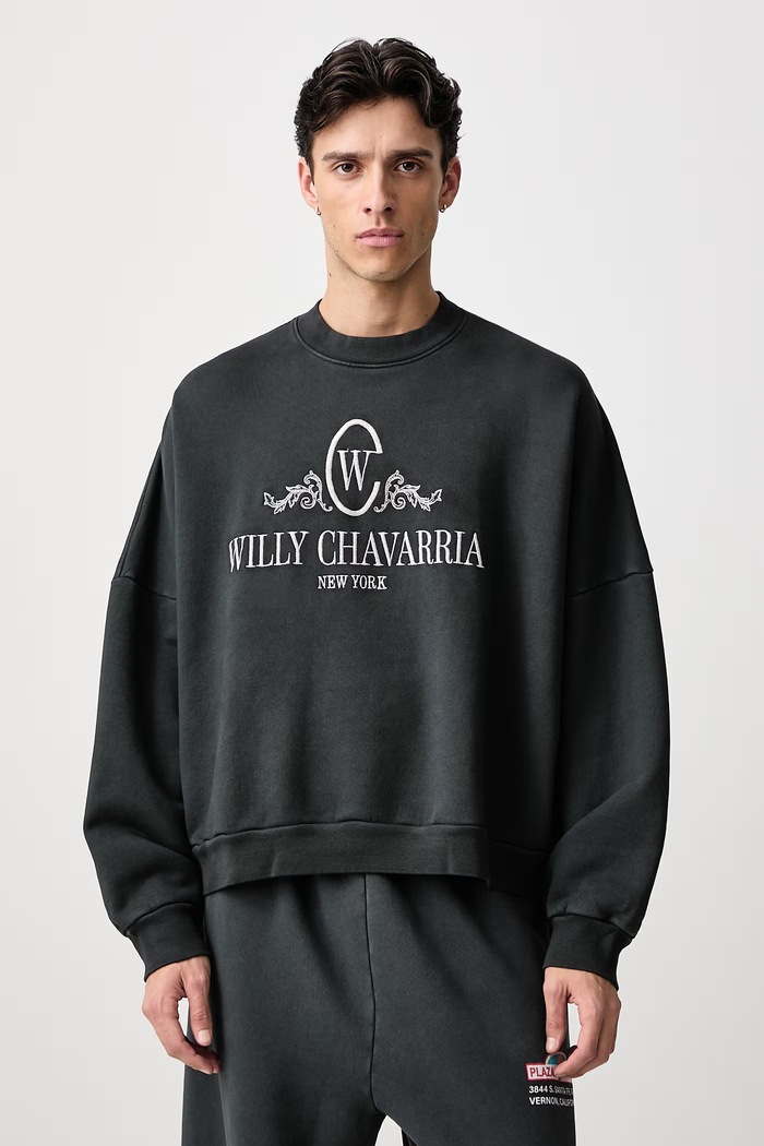 Willy Chavarria OS CHAVANTINO HOOLIGAN sweatshirt cotton Men's black MUJSW011.064N