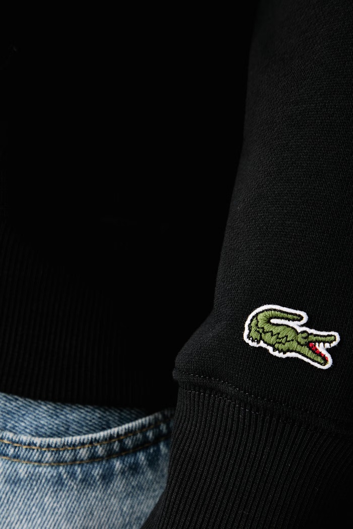 Bluza z kapturem męska bawełniana Lacoste czarny SH9987