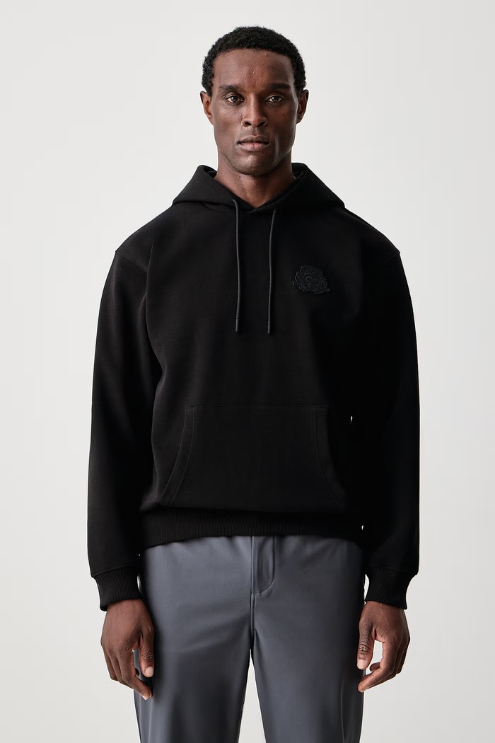 Lacoste Bluza z kapturem męska z bawełną czarny SH9766
