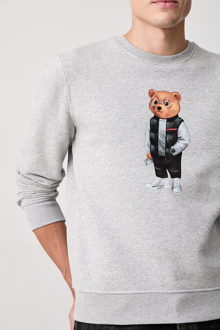 Bluza męska z bawełną Baron Filou 000009936 szary
