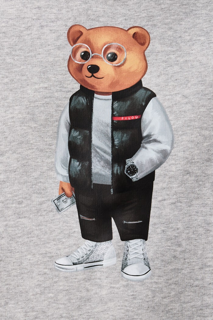Bluza męska z bawełną Baron Filou szary 000009936