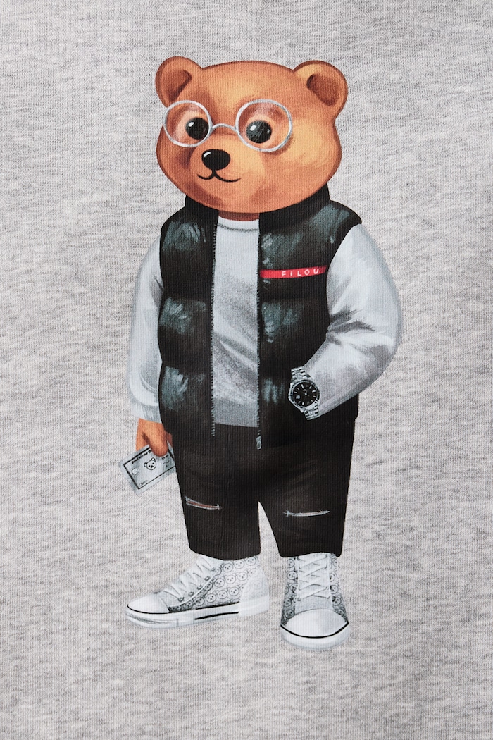 Bluza męska z bawełną Baron Filou szary 000009936