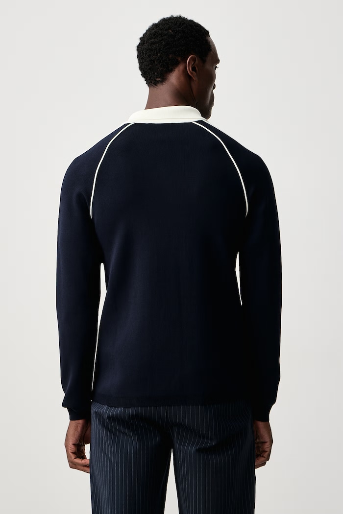 Odzież Fila Sweter męski z wiskozą CORTINA FAM1331 granatowy