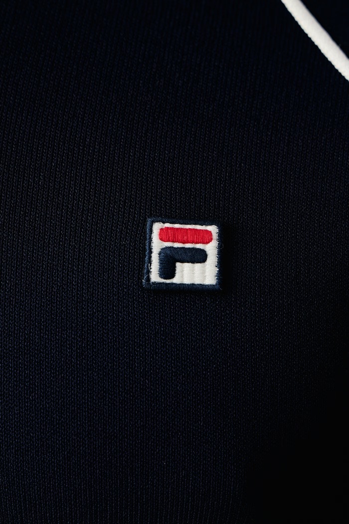 Sweter męski z wiskozą CORTINA Fila granatowy FAM1331