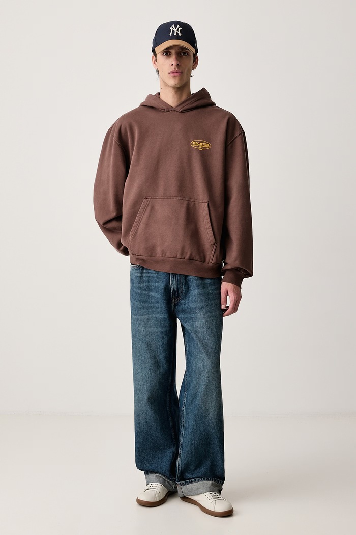 Dickies Bluza z kapturem męska z bawełną DK0A8CHX0TB1 brązowy AW26