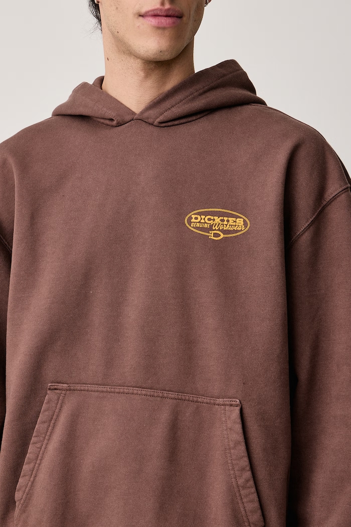 Bluza z kapturem męska z bawełną Dickies DK0A8CHX0TB1 brązowy