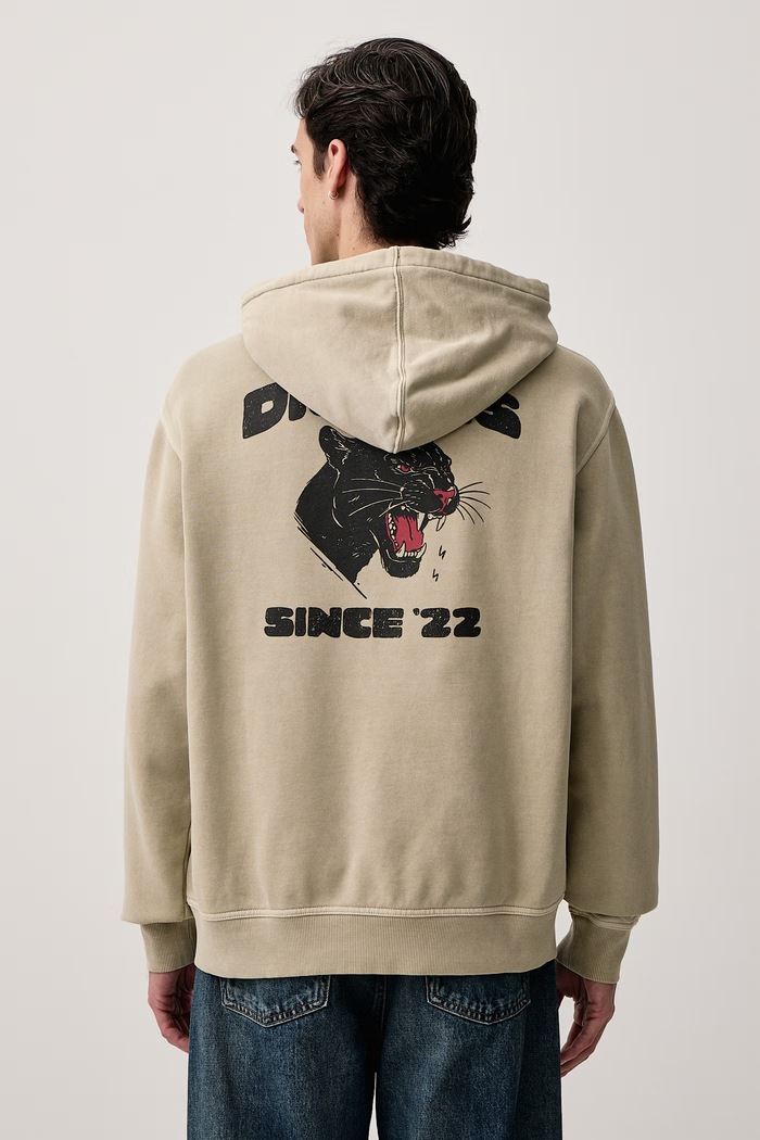 Dickies Bluza z kapturem męska z bawełną beżowy DK0A8CHWDS01