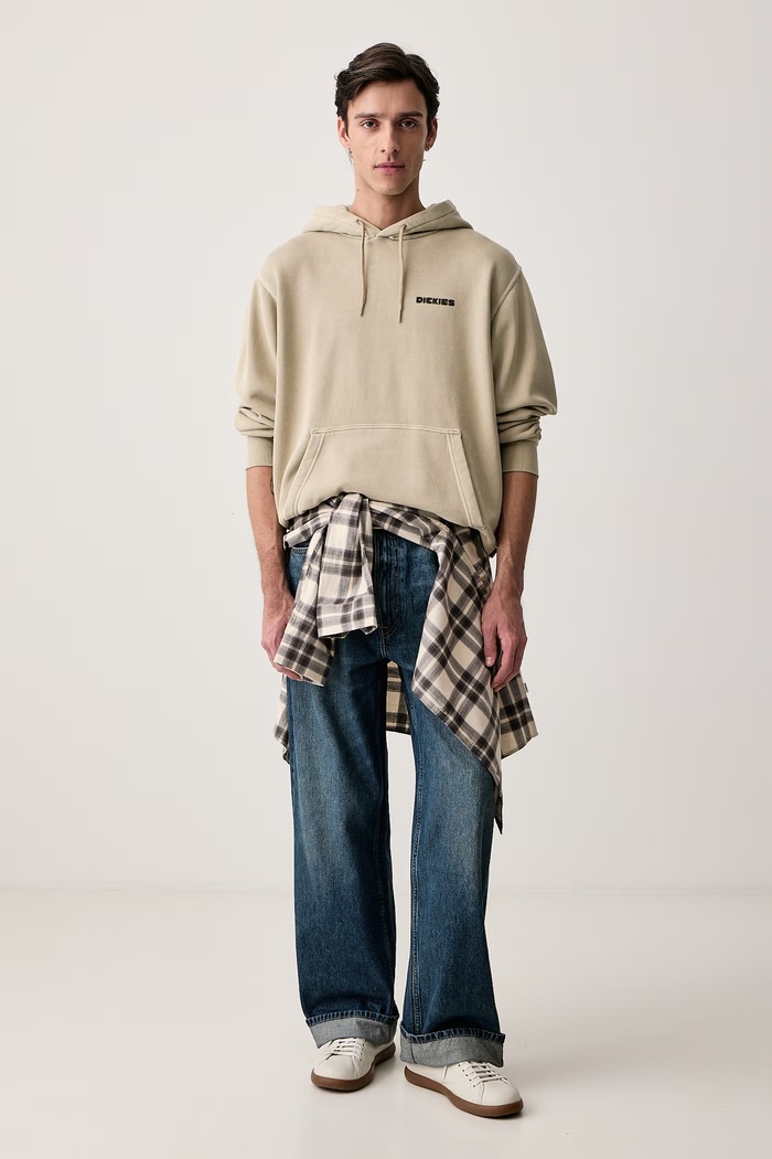 Dickies Bluza z kapturem męska z bawełną DK0A8CHWDS01 beżowy AW26