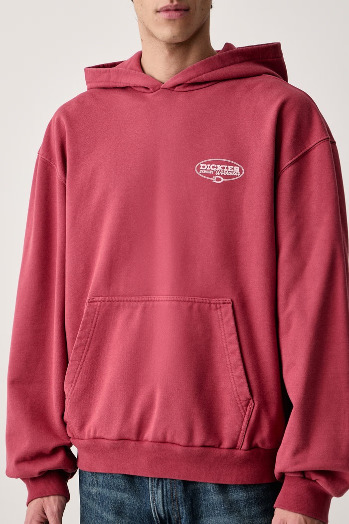 Bluza z kapturem męska z bawełną Dickies DK0A8CHXL811 różowy