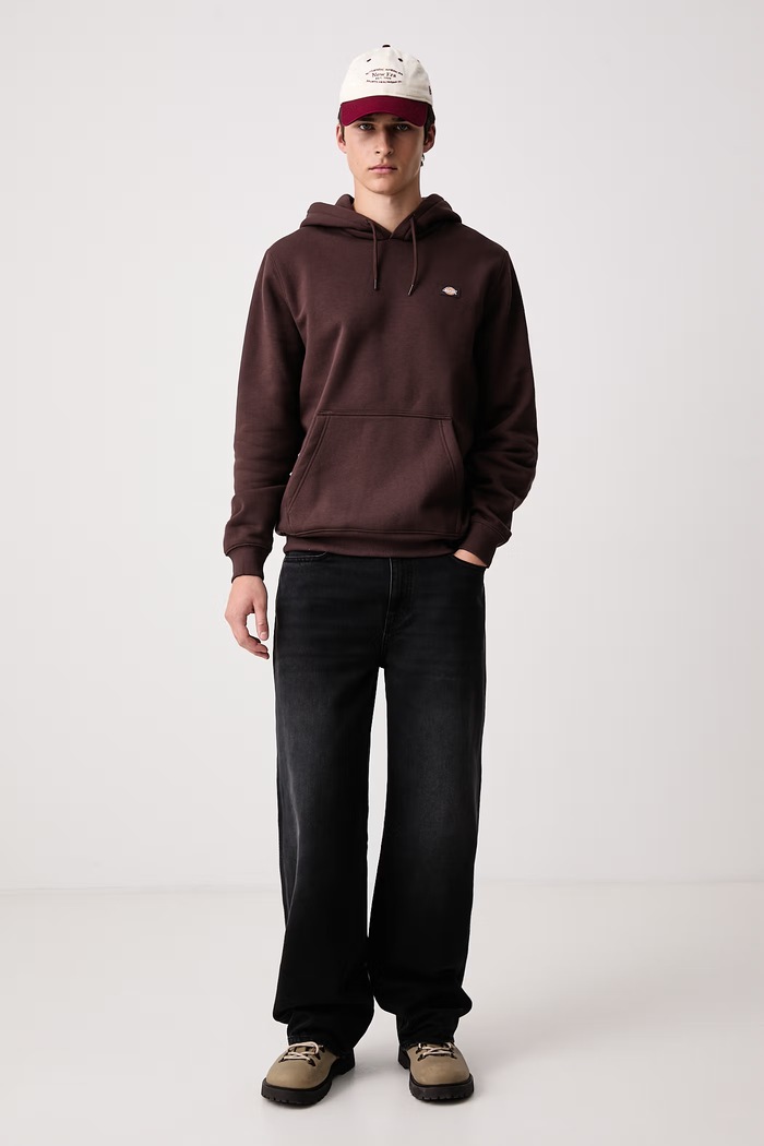 Dickies Bluza z kapturem męska z bawełną DK0A4XCDCBX1 brązowy AW26