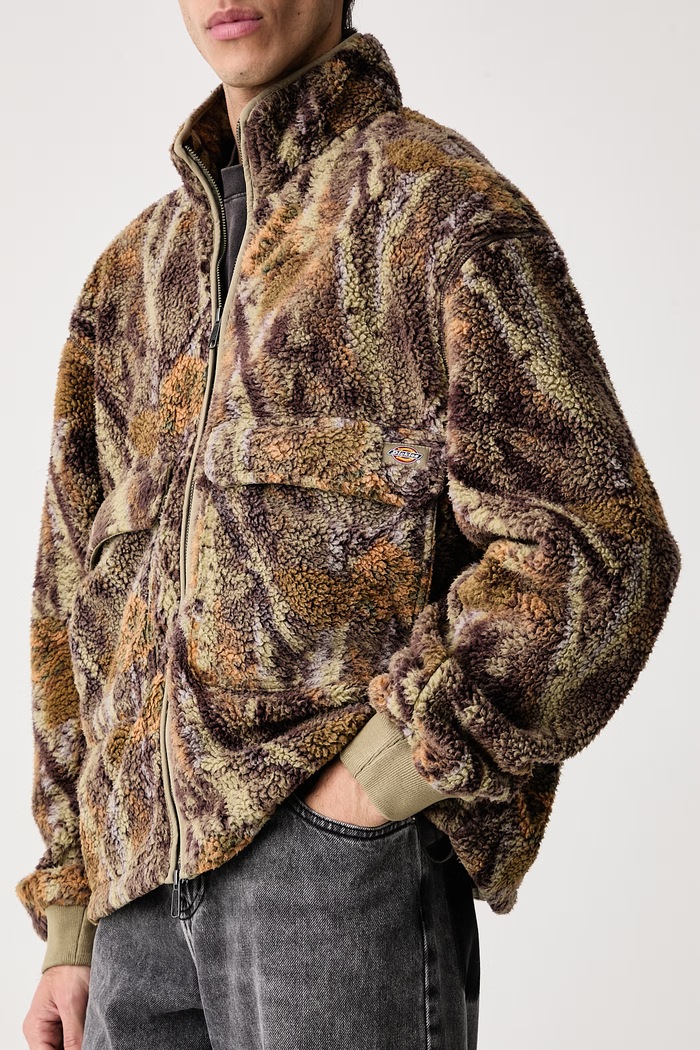 Bluza rozpinana męska polarowa Dickies DK0A8D38CF01 brązowy