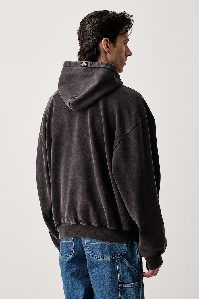 Odzież Dickies Bluza z kapturem męska z bawełną DK0A8E4ZBLK1 szary