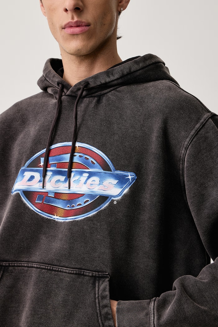 Bluza z kapturem męska z bawełną Dickies DK0A8E4XBLK1 czarny