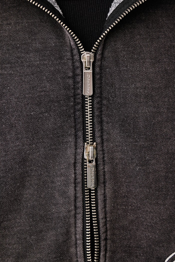 Bluza rozpinana z kapturem męska z bawełną Dickies szary DK0A8CDHBLK1