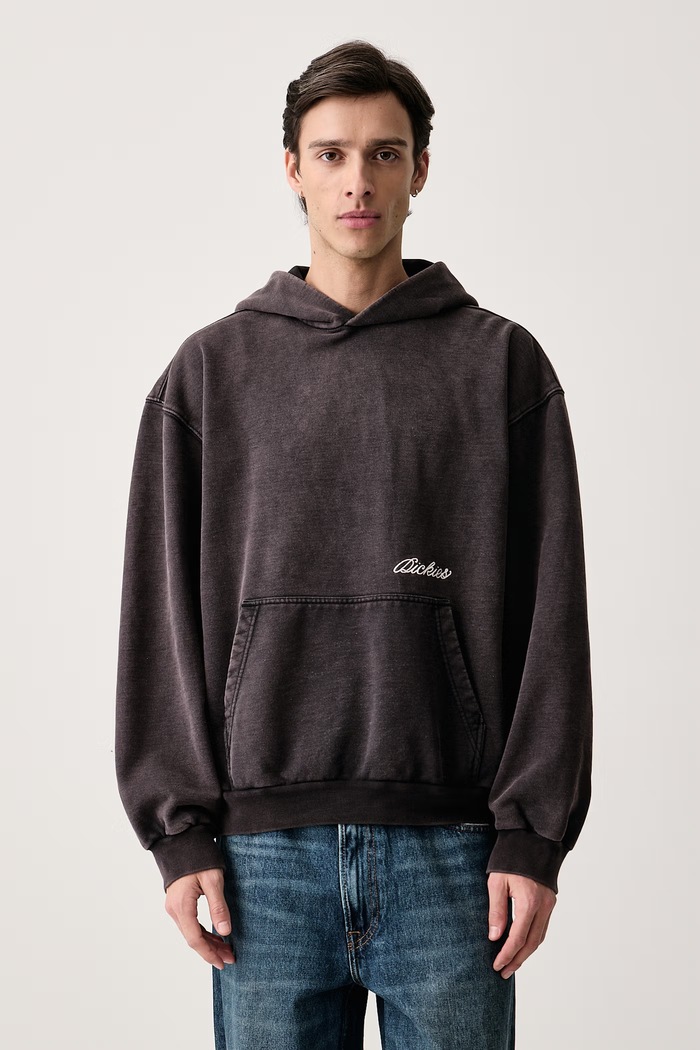 Dickies Bluza z kapturem męska z bawełną szary DK0A89NSBLK1