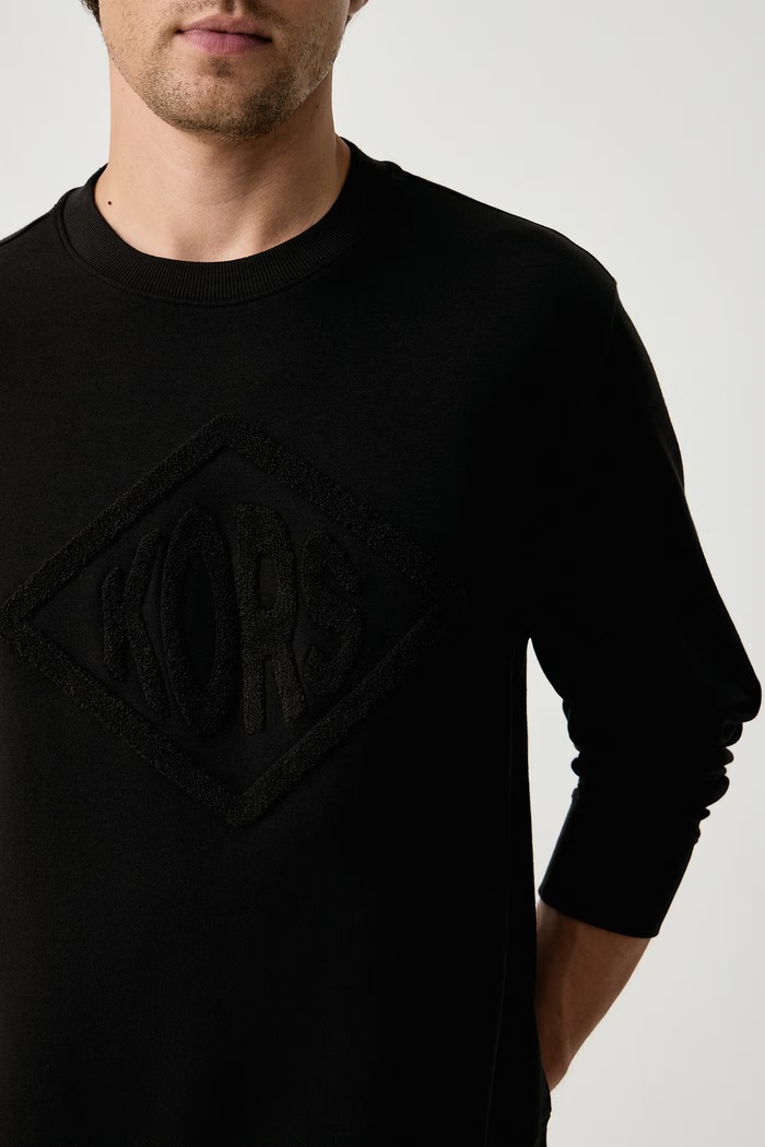 Bluza męska z bawełną Michael Kors CF6528J5MF czarny