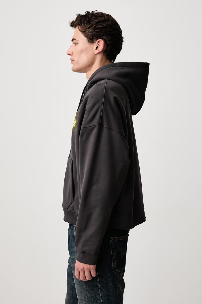 Bluza rozpinana z kapturem z bawełną męska New Balance MT62D5V6BLK brązowy