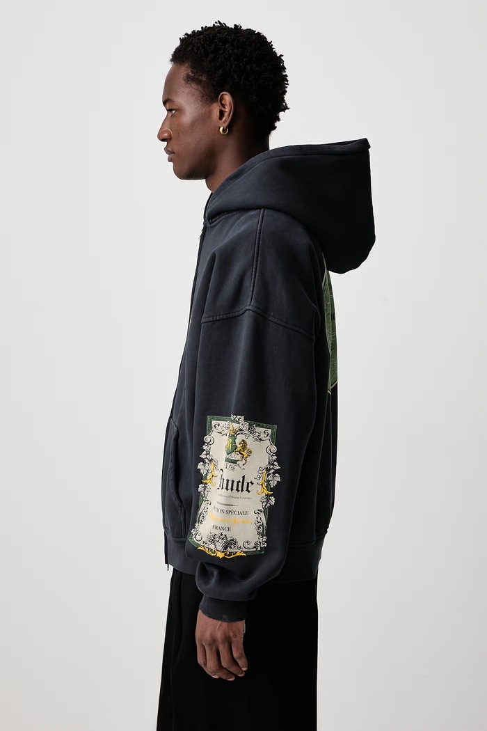 Bordeaux Reserve кофта з капюшоном бавовняна чоловіча RHUDE RHFW26HO12012 чорний
