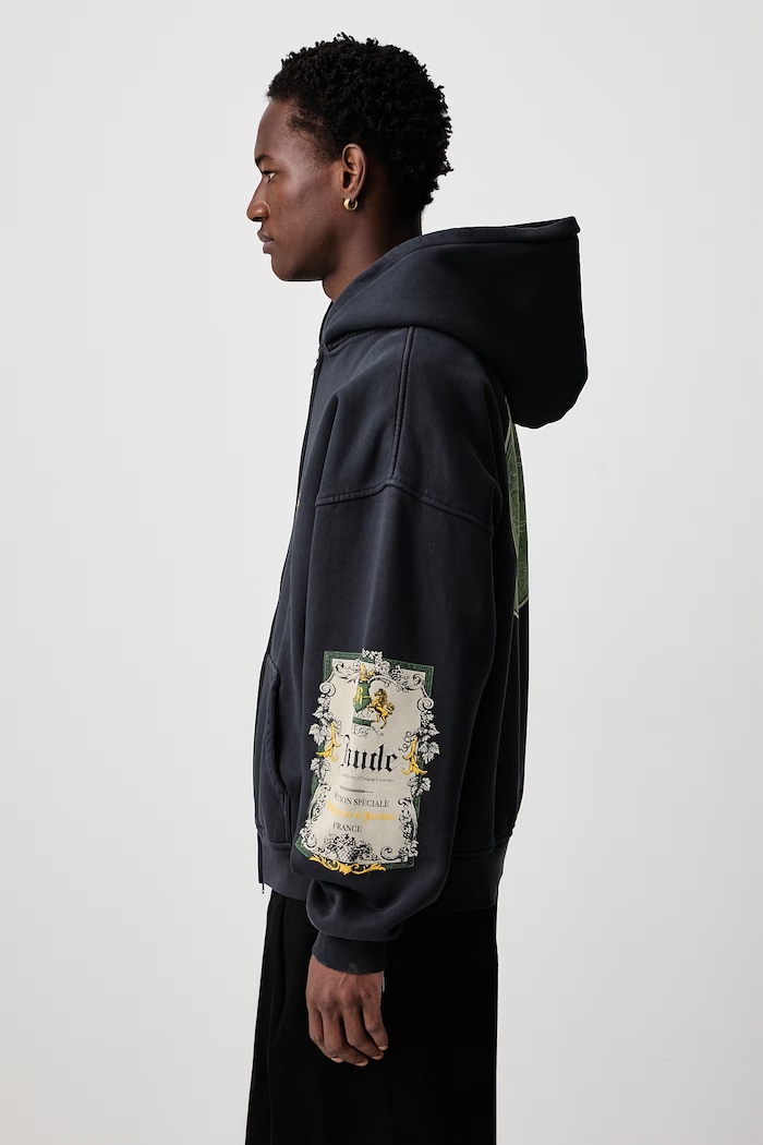 Bordeaux Reserve кофта з капюшоном бавовняна чоловіча RHUDE RHFW26HO12012 чорний