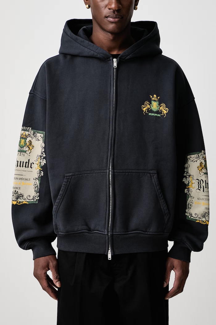 Bordeaux Reserve кофта з капюшоном бавовняна чоловіча RHUDE чорний RHFW26HO12012