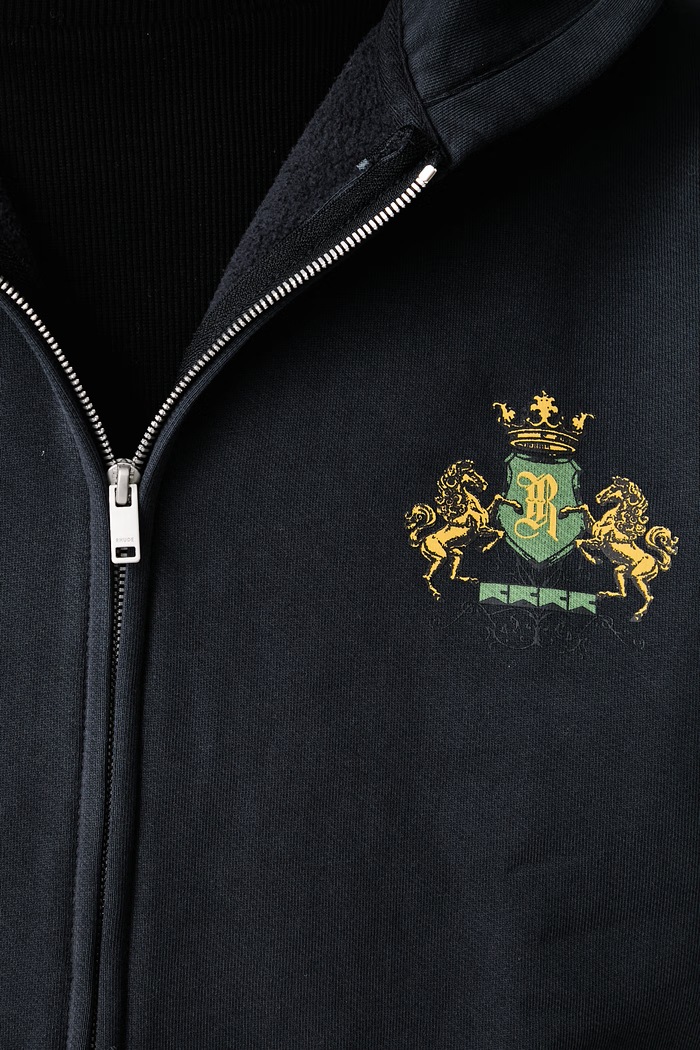 RHUDE Bordeaux Reserve кофта з капюшоном бавовняна чоловіча RHFW26HO12012