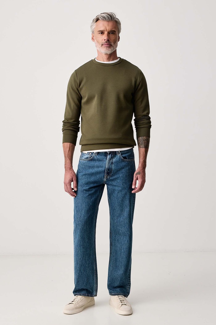 Mos Mosh Bluza męska z bawełną Abel 510100 zielony AW26
