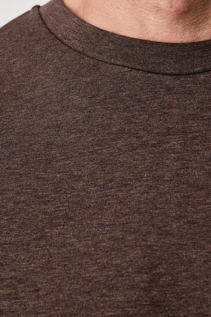 Bluza męska z bawełną Abel Mos Mosh brązowy 510100