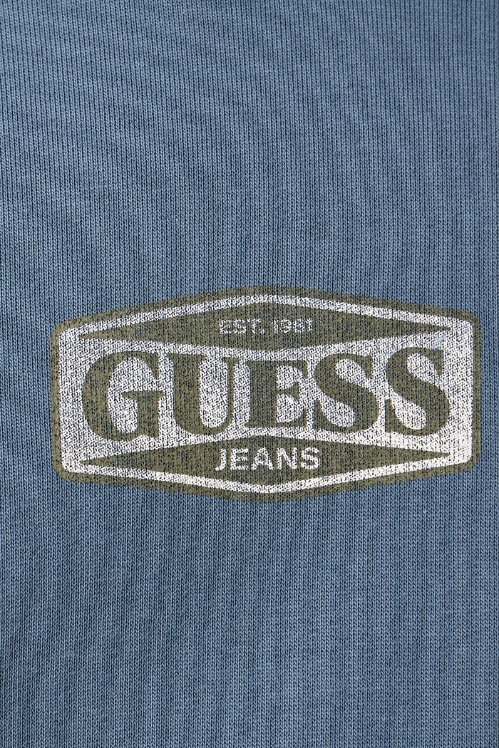 Bluza z kapturem męska bawełniana Guess Jeans niebieski M6BQ12.K5459