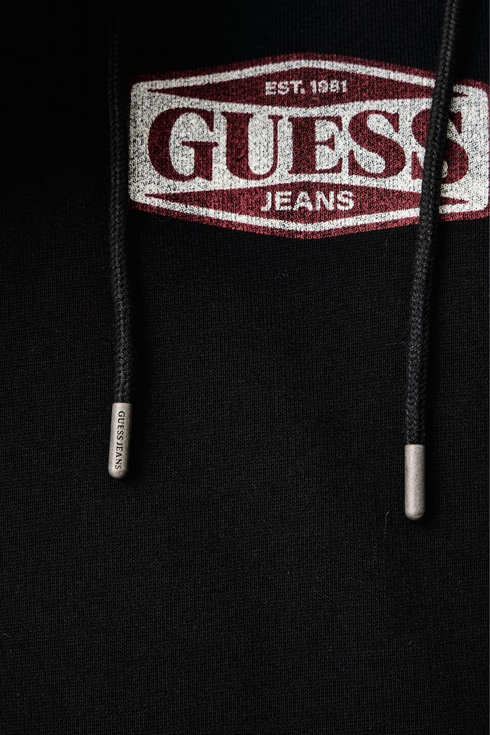 Кофта с капюшоном мужская хлопковая Guess Jeans чёрный M6BQ12.K5459