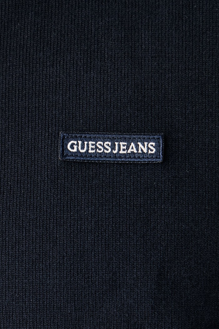 Dukserica sa kapuljačom za muškarce s pamukom Guess Jeans mornarsko plava M6BQ05.K5406