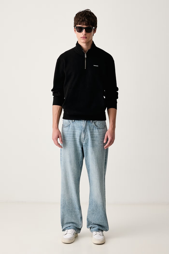 Guess Jeans Pulover moški z bombažem M6BQ04.K5405 črna AW26